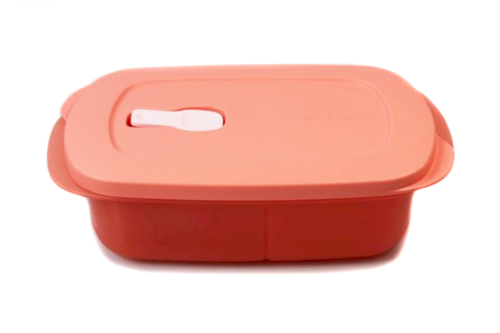 TUPPERWARE Mikrowelle CrystalWave 1 L lachs mit Abtrennung Mikro Micro Crystal Wave Plus Fix